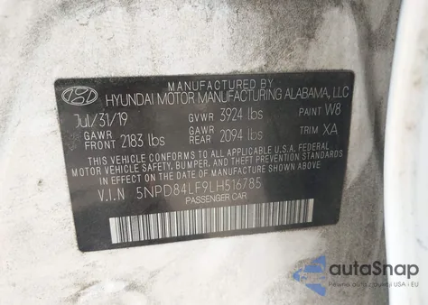 2020 Hyundai Elantra Sel from USA, damaged, VIN 5NPD84LF9LH516785
